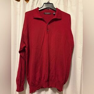 Polo Red V-Neck Sweater made in Italy